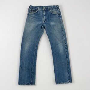 VTG 1960s 70s Lee Riders 101Z Western Sanforized Blue Denim Jeans Talon Zip 36